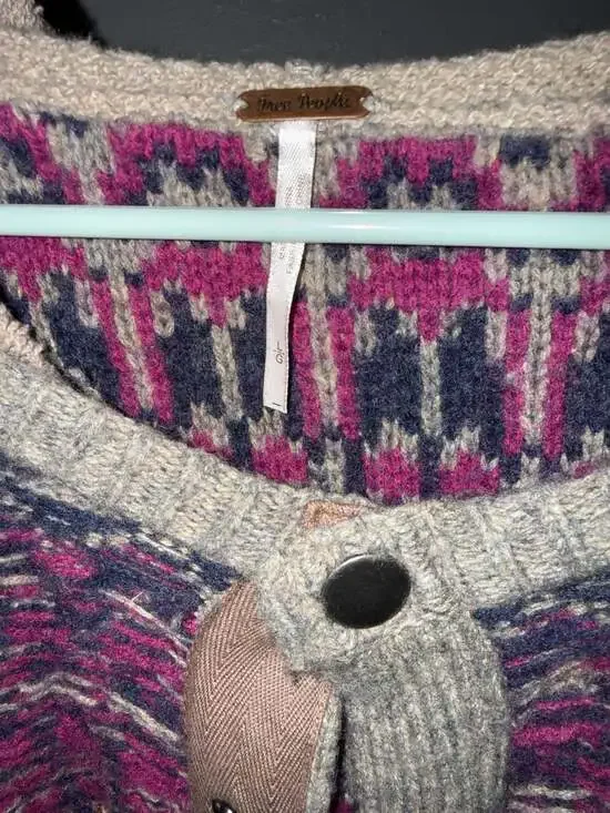 Free People On My Way Snap Front Knit Hoodie Cardigan - Picture 3 of 6